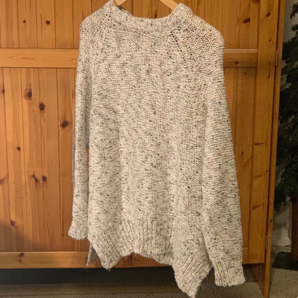 Off-white sweater with hints of gold sparkles!